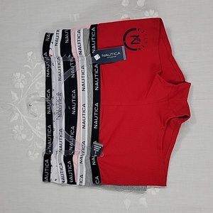 NAUTICA INTIMATES  WOMEN 5 COTTON SPANDEX BOYSHORTS SIZE LARGE
